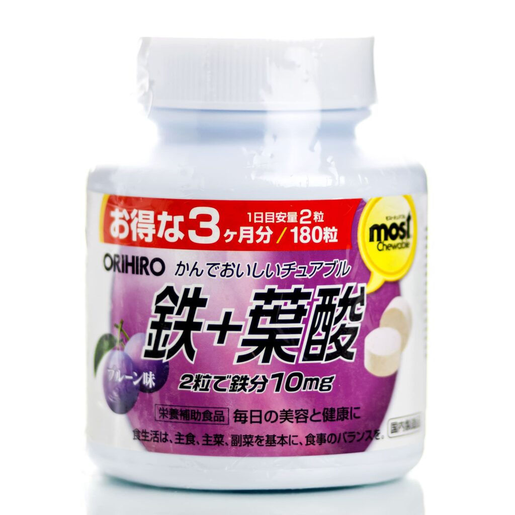 Жувальні вітаміни із залізом зі смаком сливи Most Iron 180 штук на 30 дн, Японія