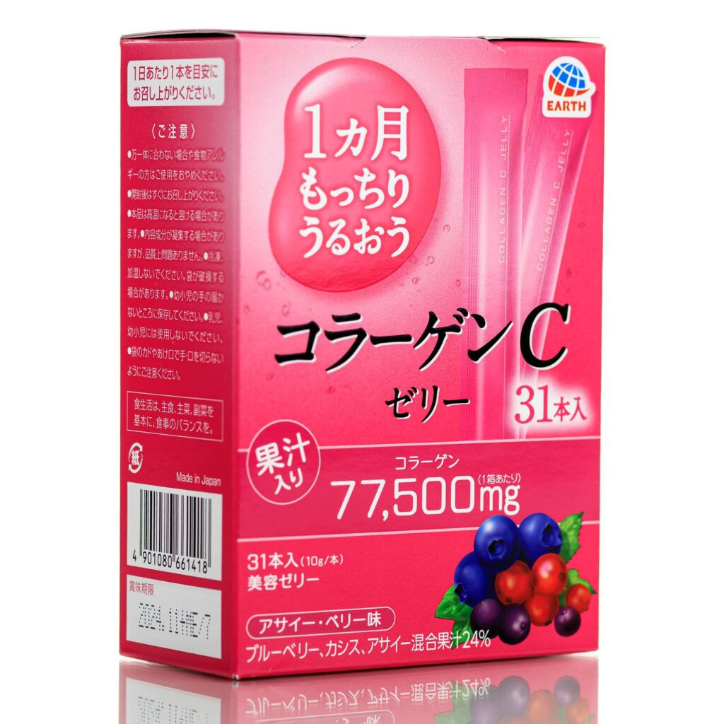Колаген із вітаміном С у формі желе Earth Collagen C Jelly 31 стик, Японія 