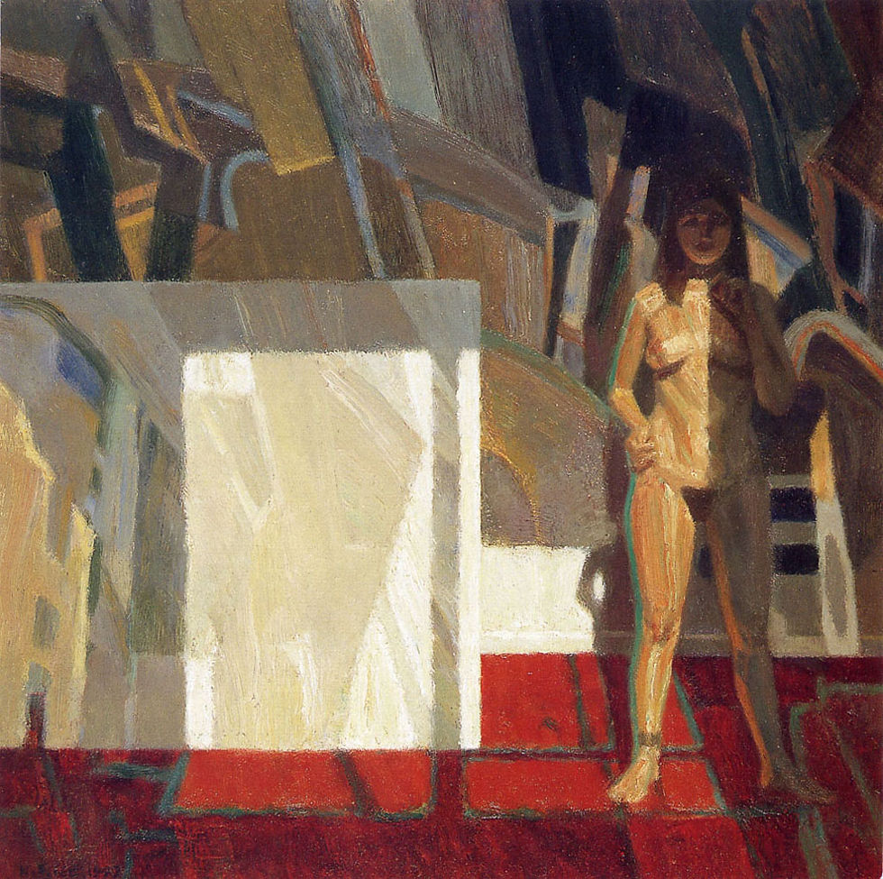 李加兆 陰影分解 油彩、畫布 35 x 35cm 1992