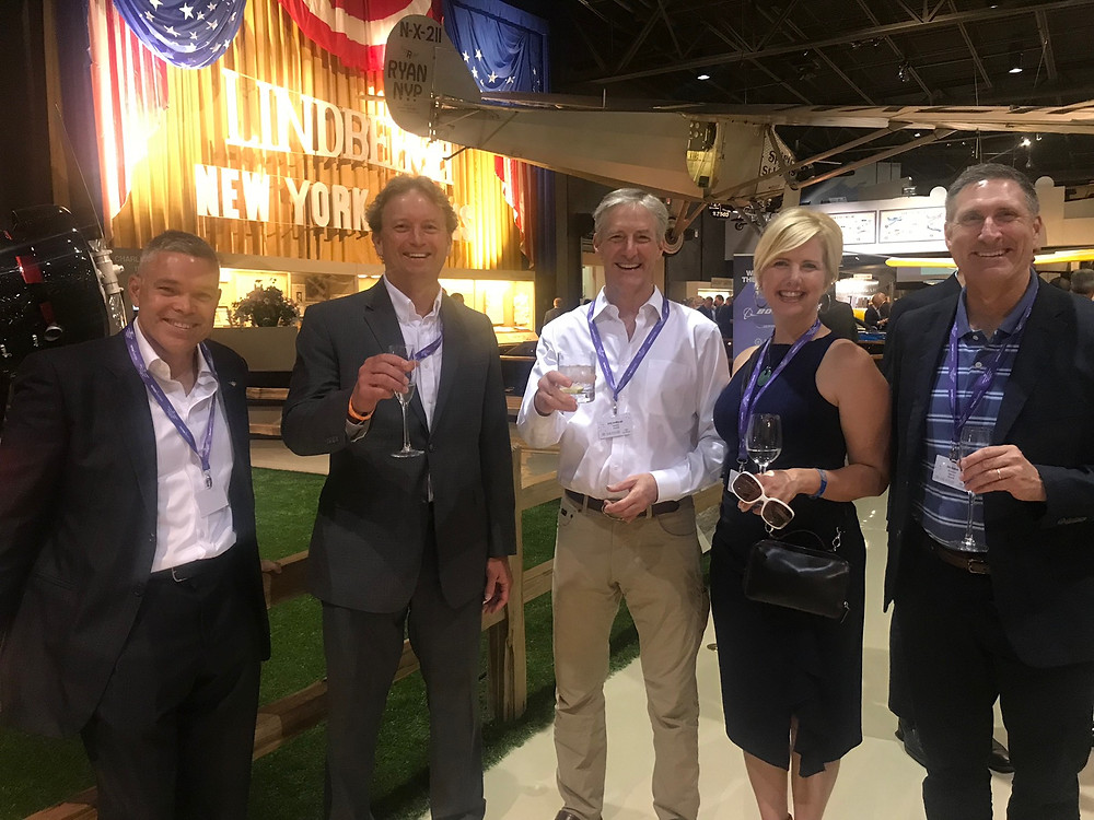 Left to right: (insert name), Shawn O'Day, Erik Lindbergh, Lyn Lindbergh, (insert name)