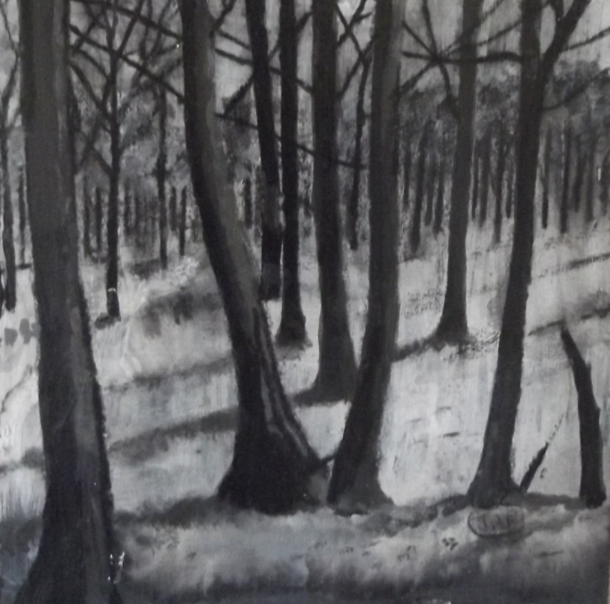Woodlands l - Mixed media - SOLD