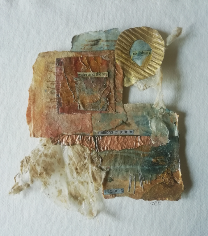 Earth poem Vl mixed media collage
