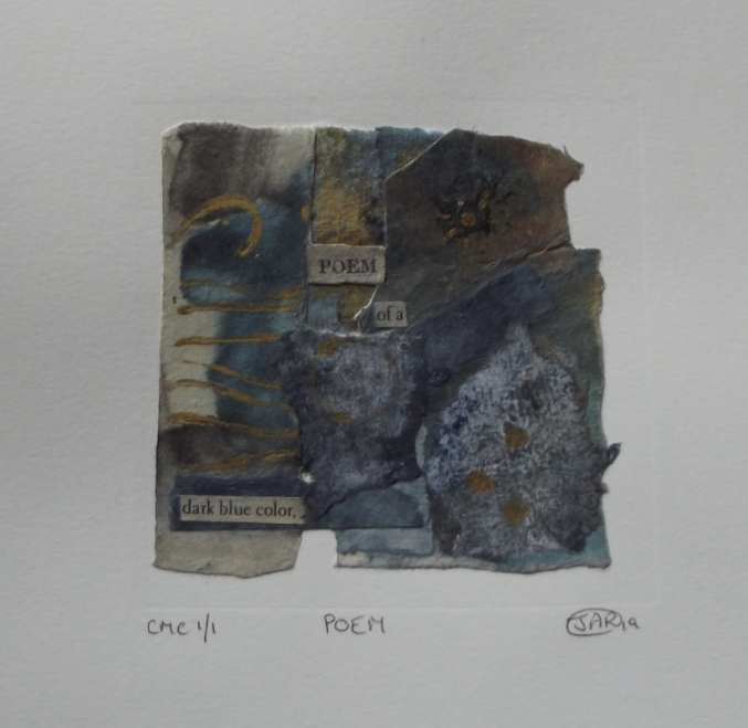 Poem - collograph, monoprint and collage