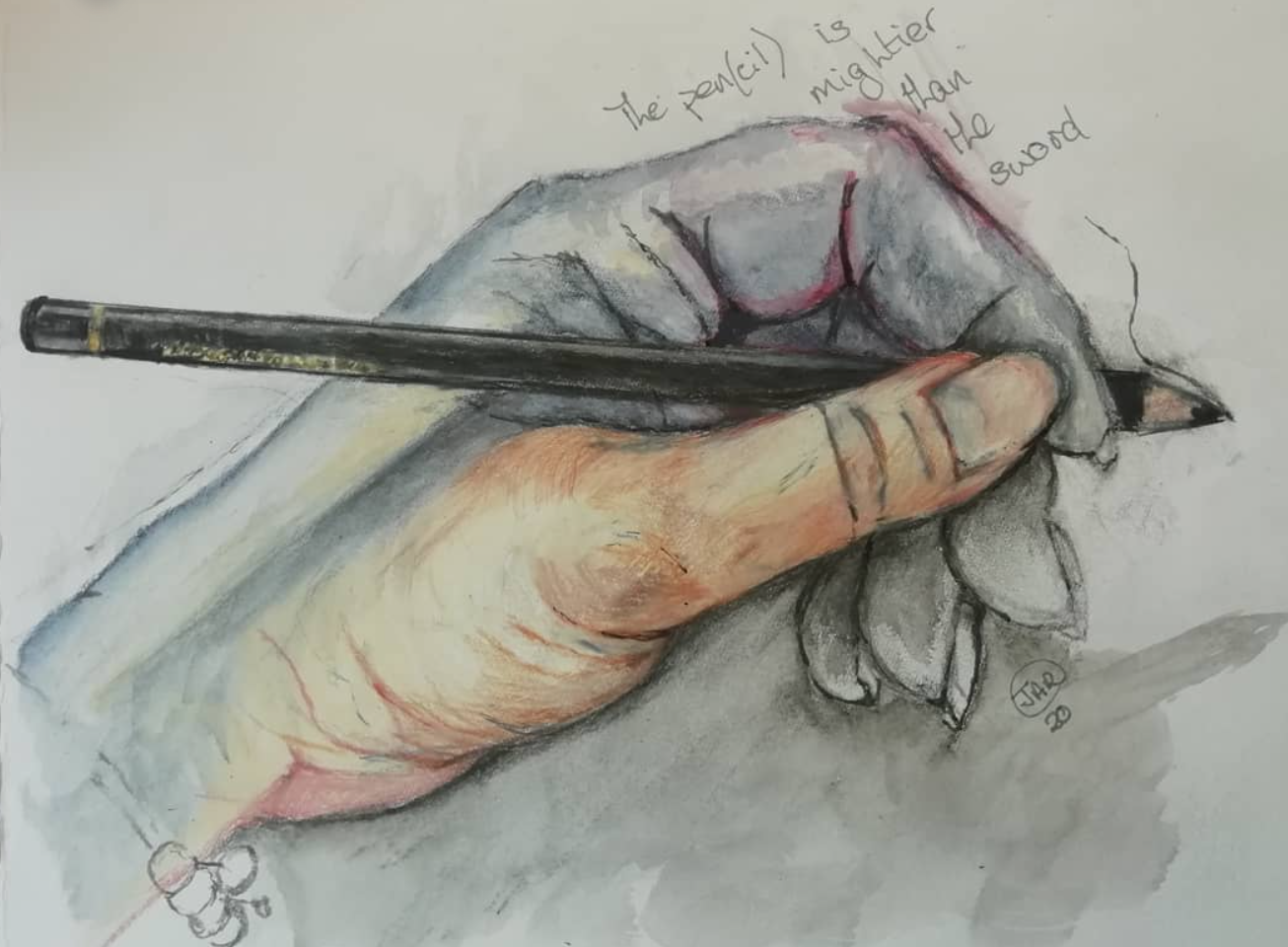 Hand pencil drawing