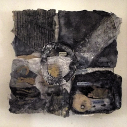 Earth poem lll mixed media collage