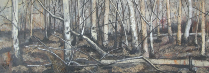 Rythmn of the wood l - mixed media - SOLD