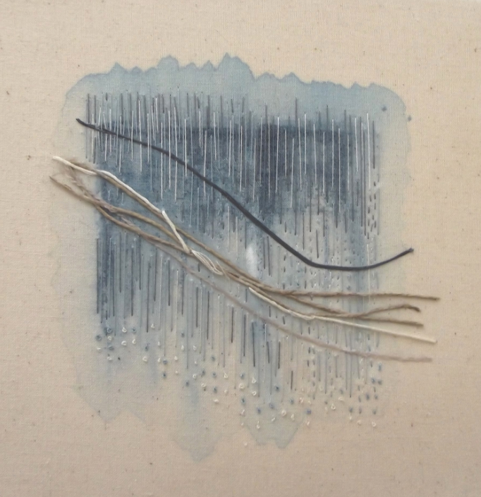 Ice melt mixed media collage SOLD