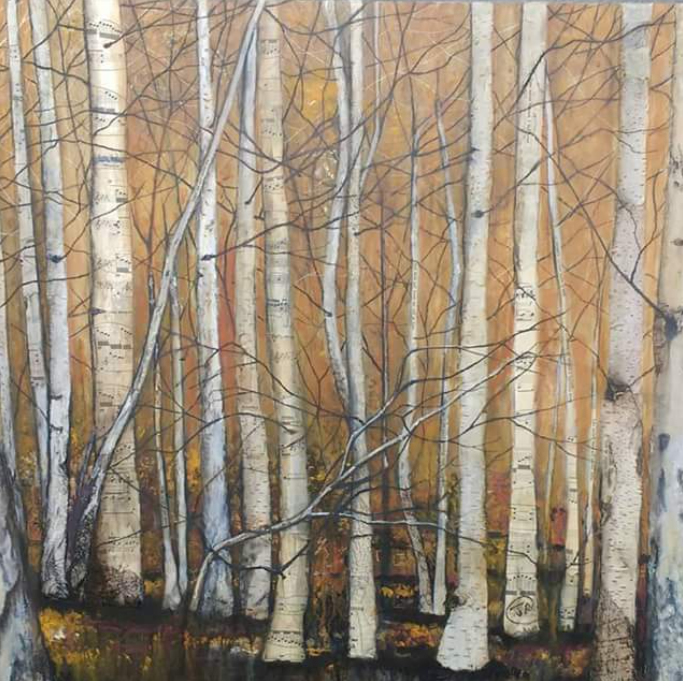 Woodland - mixed media