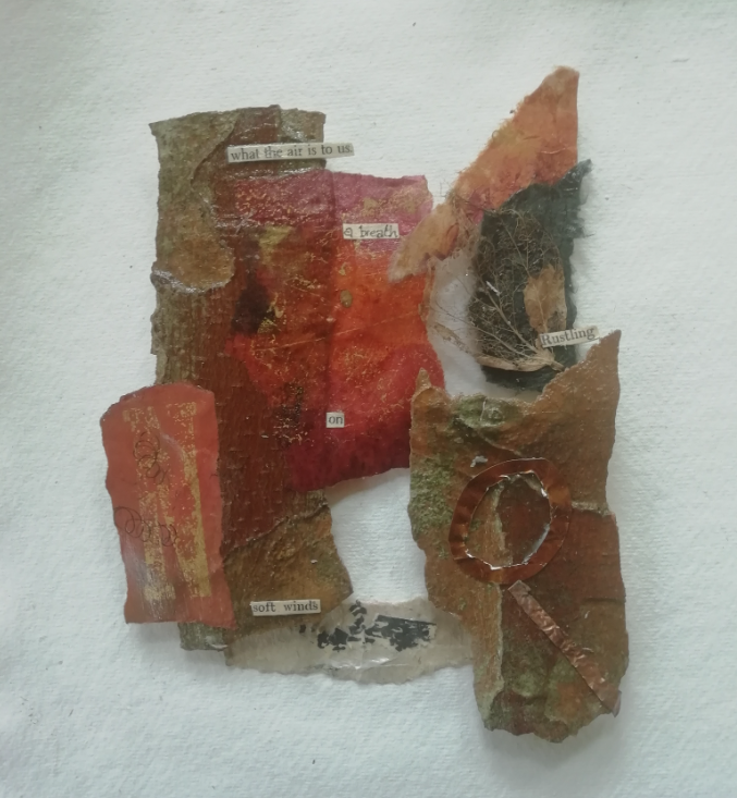 Earth poem V mixed media collage