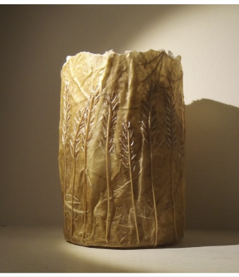 Collage vessel 1 recycled & handmade pap