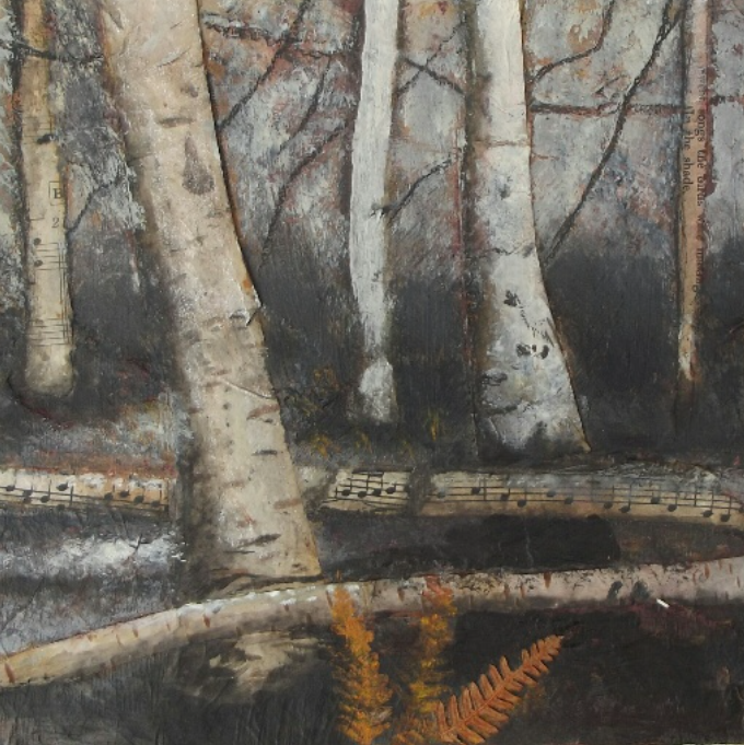 Woodlands V - mixed media - SOLD