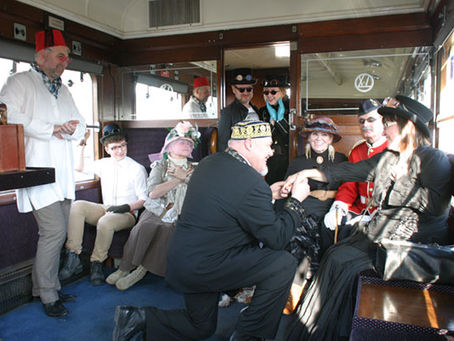 STEAMPUNKS ON A STEAM TRAIN @ NVR