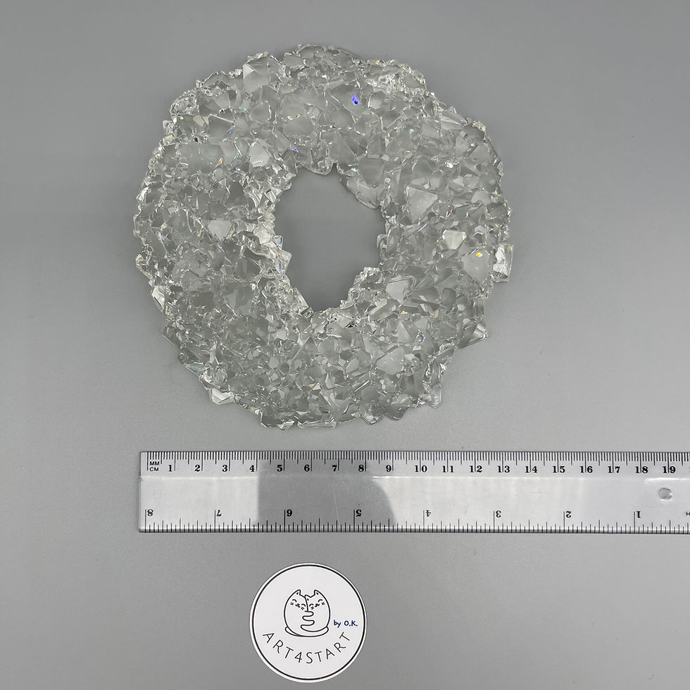 Thumbnail: 900813 Crystal donut druzy silicone mold