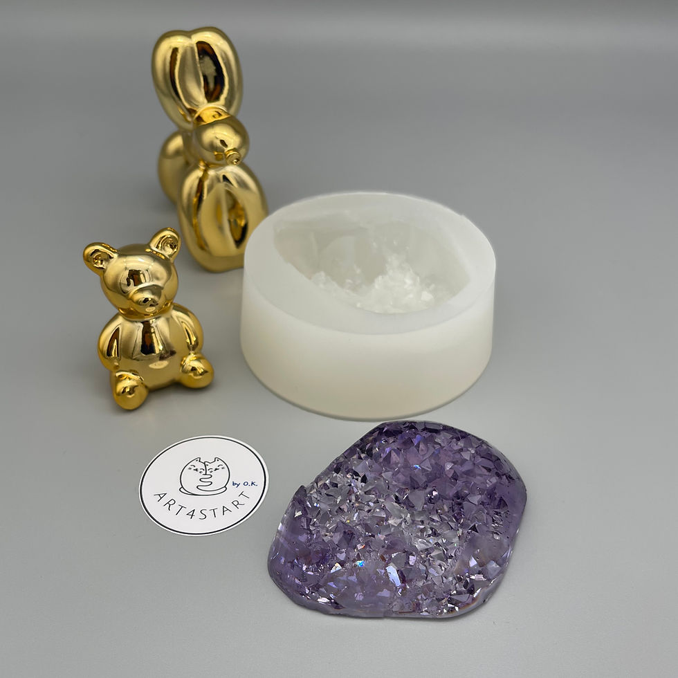 Миниатюра: 4063 Amethyst druzy beautiful silicone mold