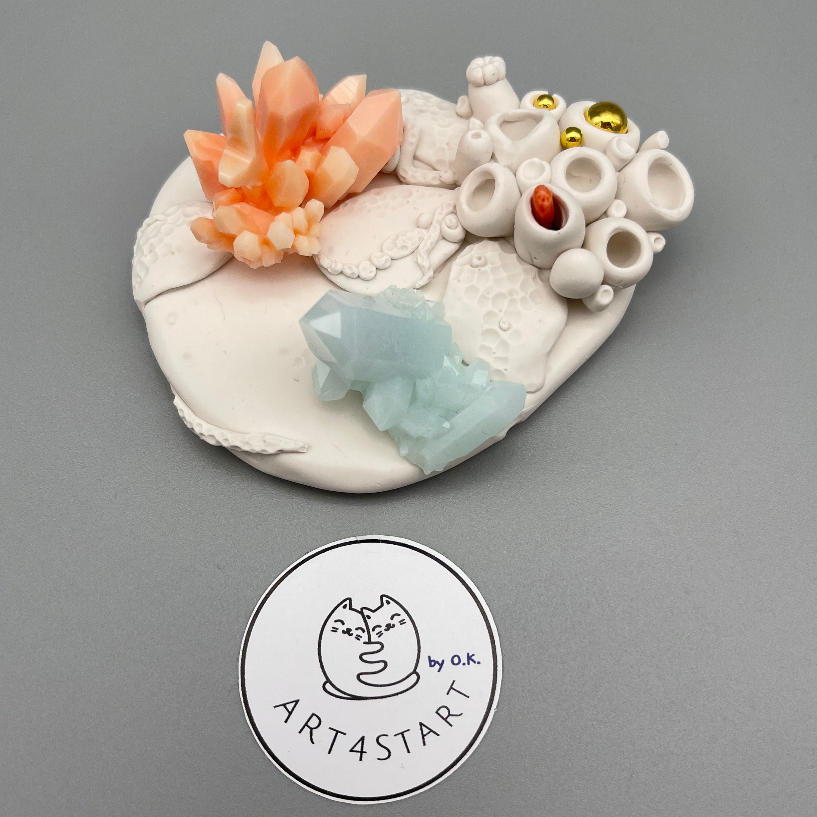 44091 Crystal coral cluster silicone mold