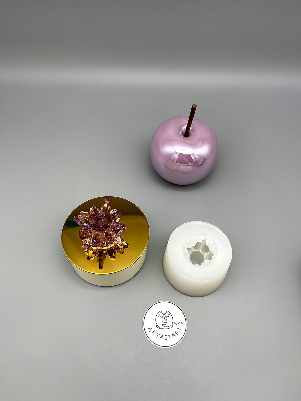 Миниатюра: 44061 Small shiny crystal cluster silicone mold