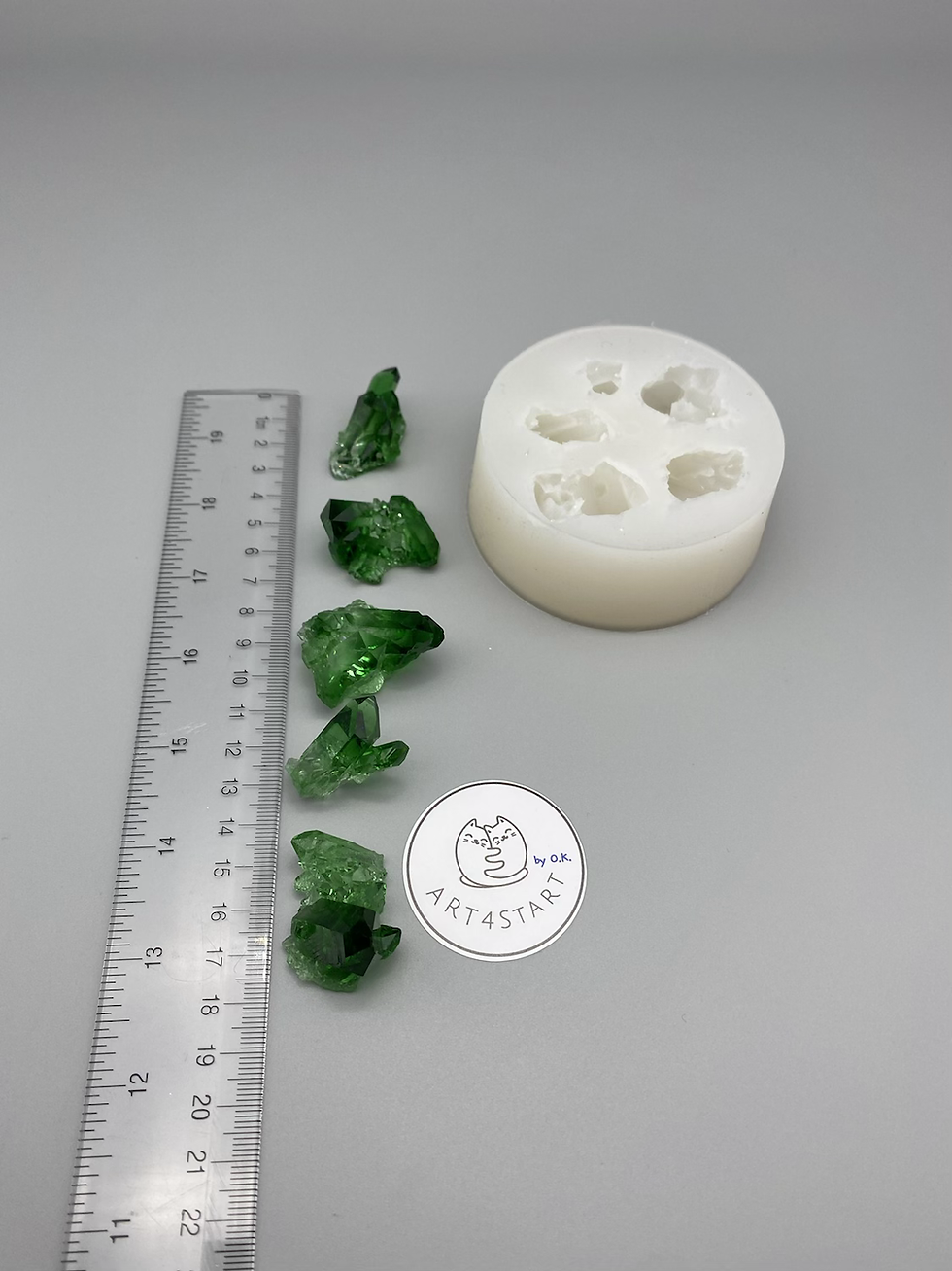 Thumbnail: 410052 5 medium high natural formed Crystal clusters silicone mold