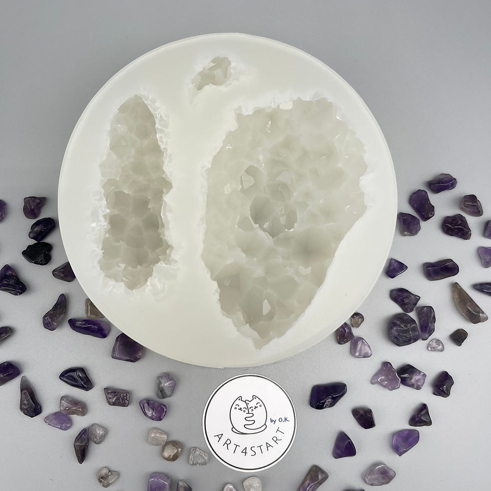 Thumbnail: 493 little Monster Amethyst couple silicone mold