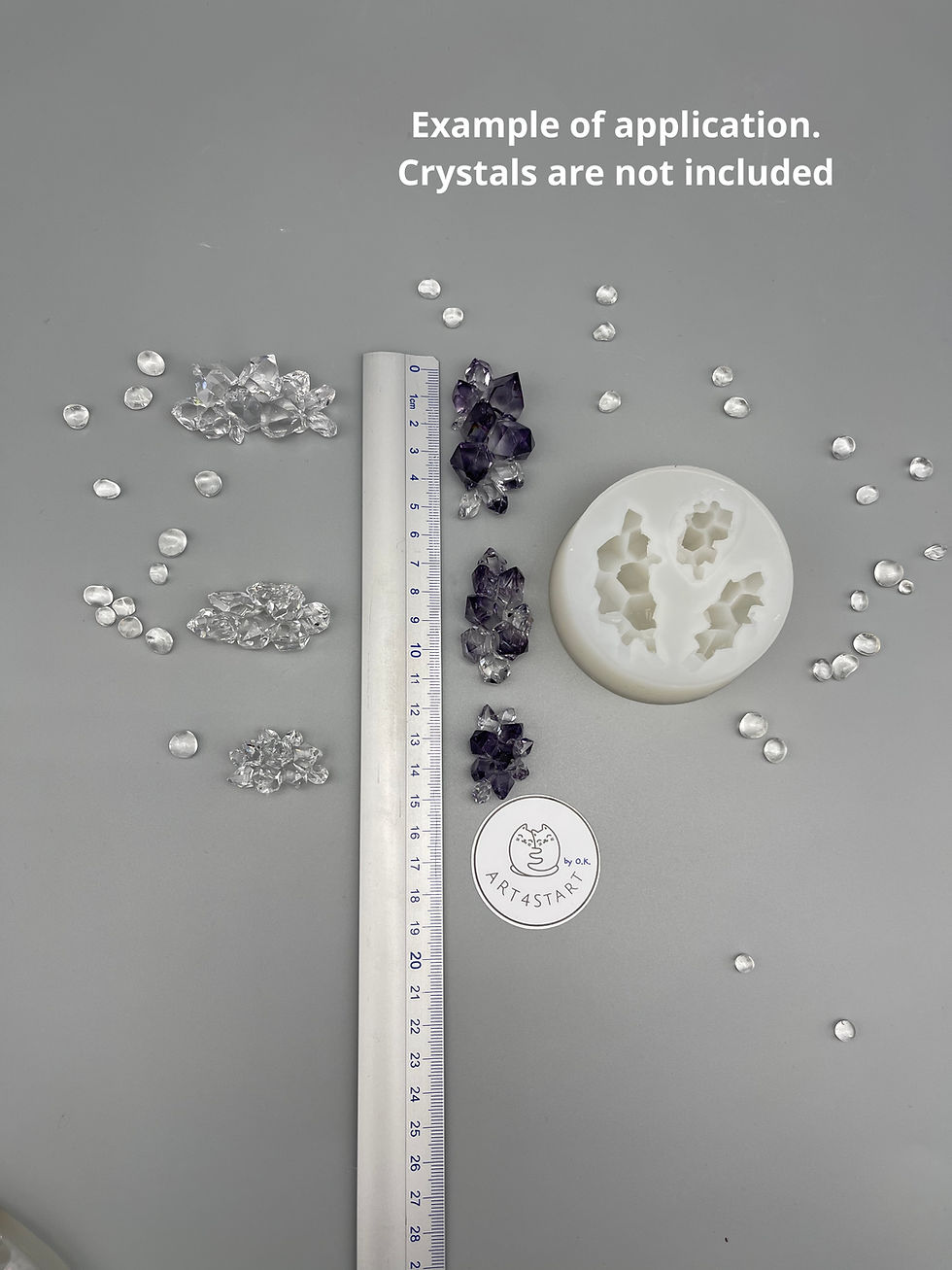 Thumbnail: 4114 Crystal clusters trio silicone mold