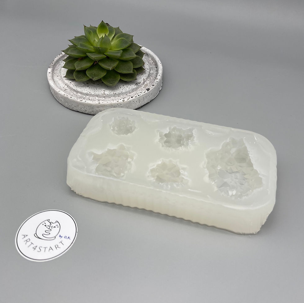 Thumbnail: 4065 5 Amethyst blossoms silicone mold