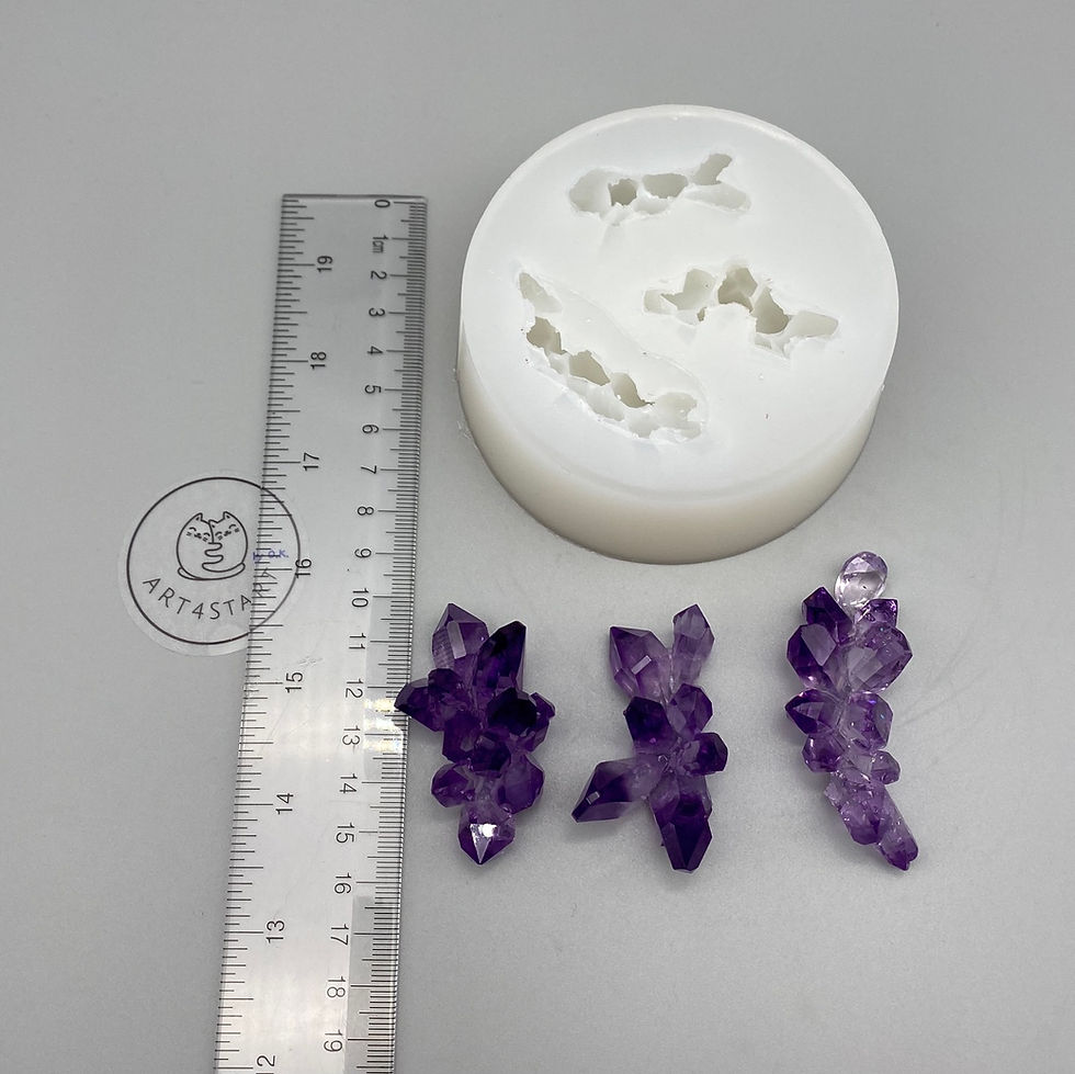 Thumbnail: 4203 Medium crystal cluster silicone mold