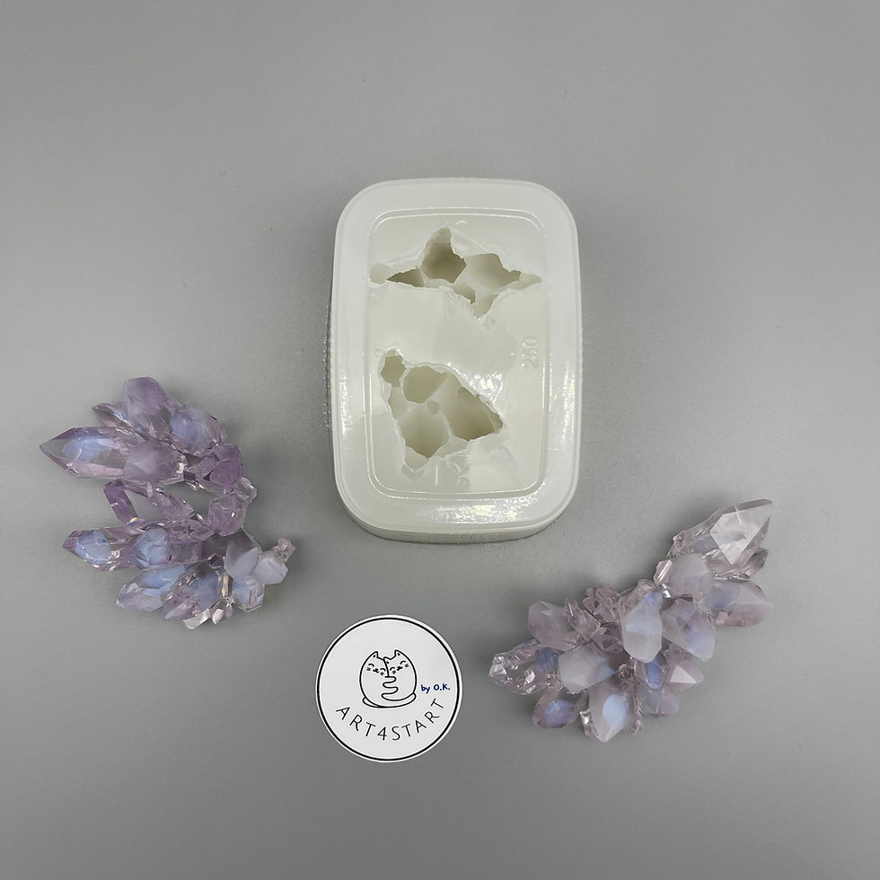 Thumbnail: 4113 Crystal cluster silicone mold