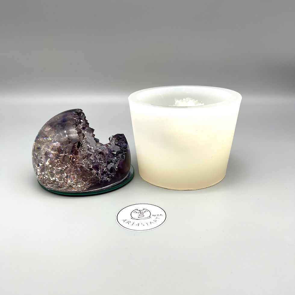 4155 XL size Pac-man half sphere silicone mold