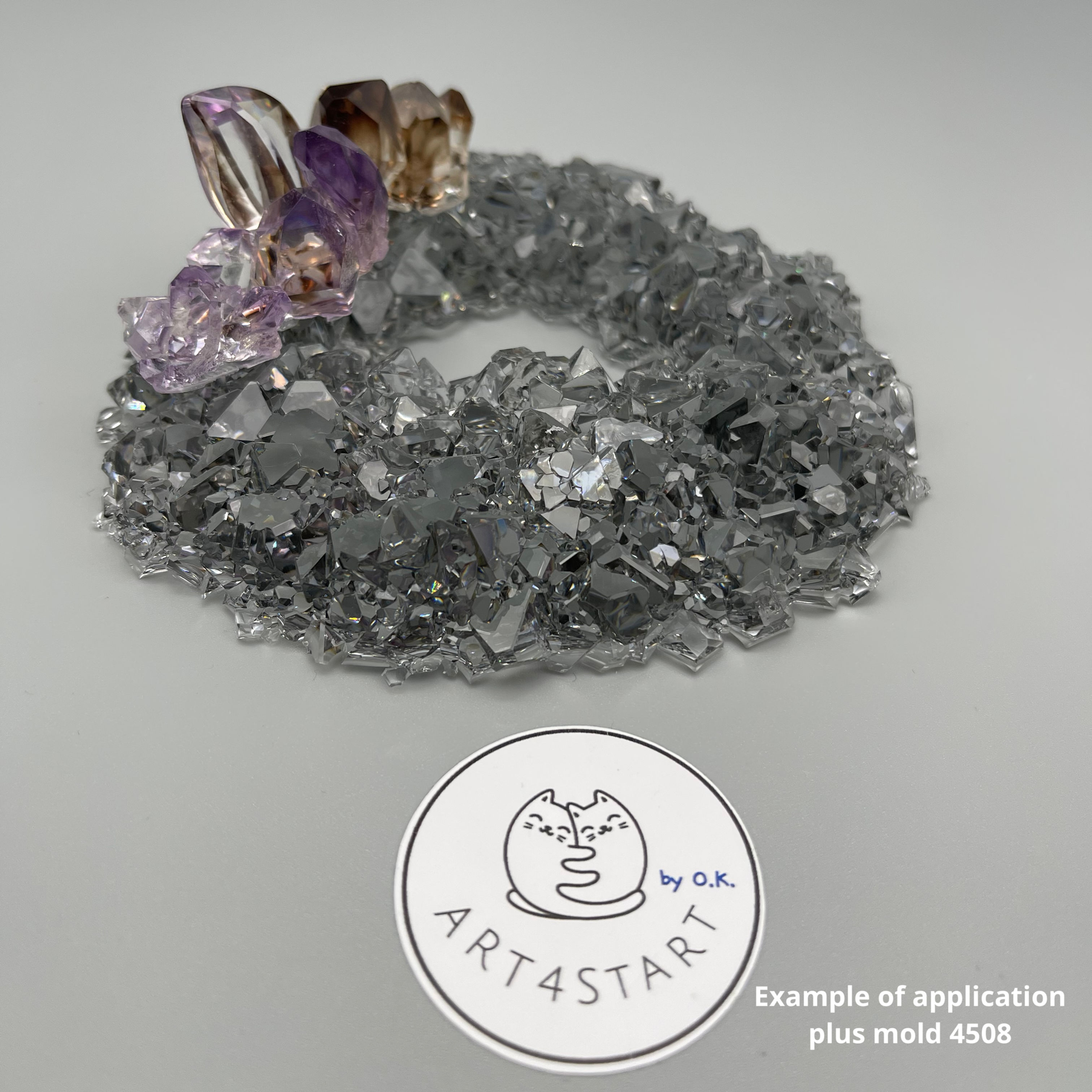 900813 Crystal donut druzy silicone mold