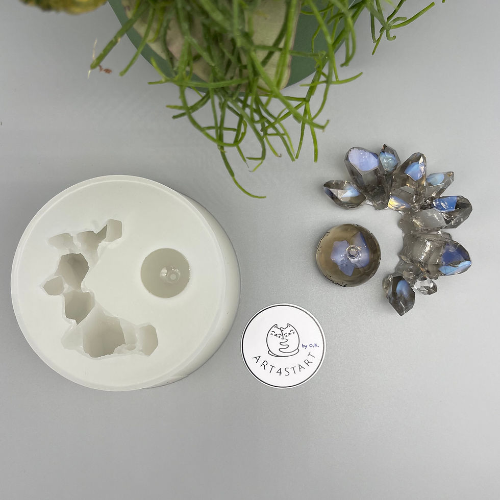 Thumbnail: 44635 Crystal cluster silicone mold