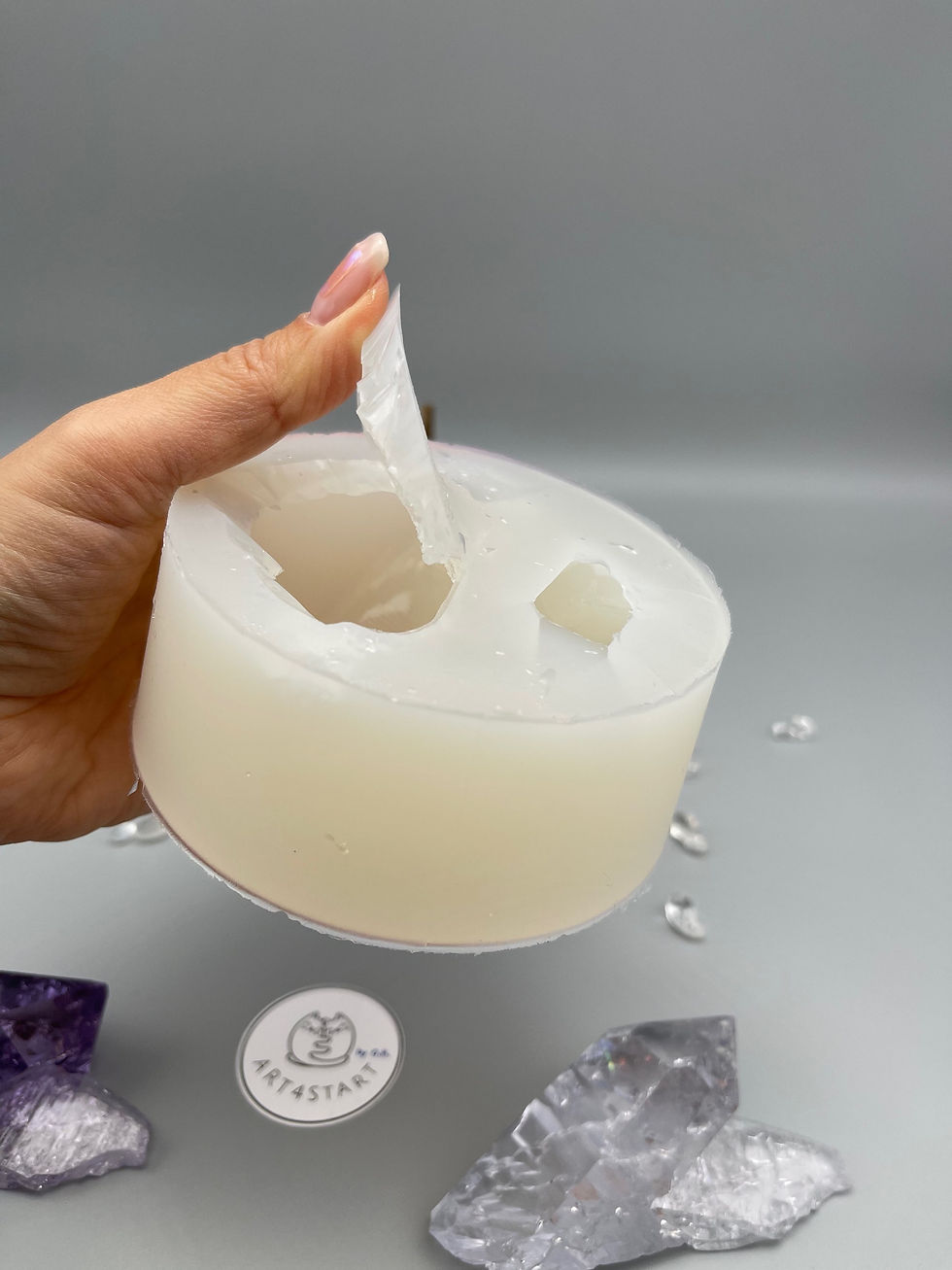 Thumbnail: P 42207 360 large crystal brutal silicone mold