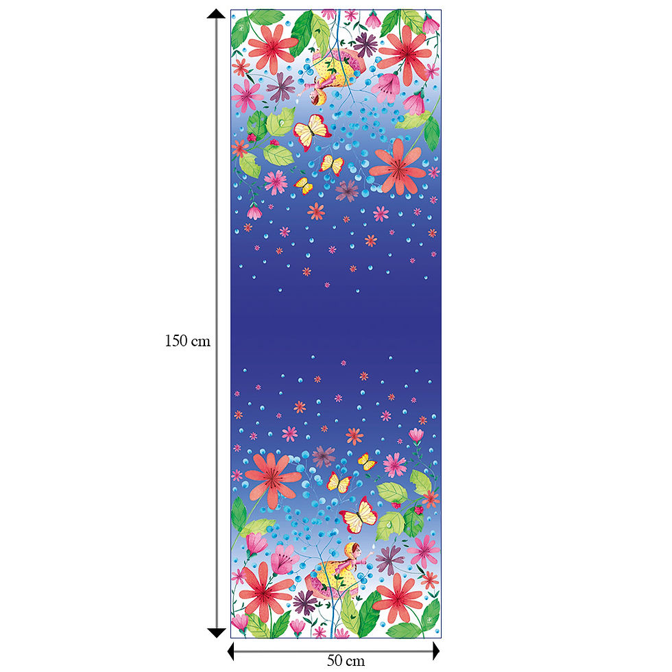 Miniature : Panneau en miroir "Papillons fond bleu"