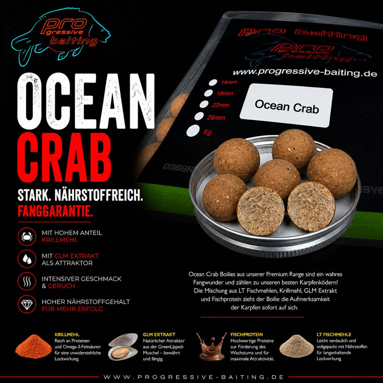 Ocean Crab Boilies ab 6,79€/1kg