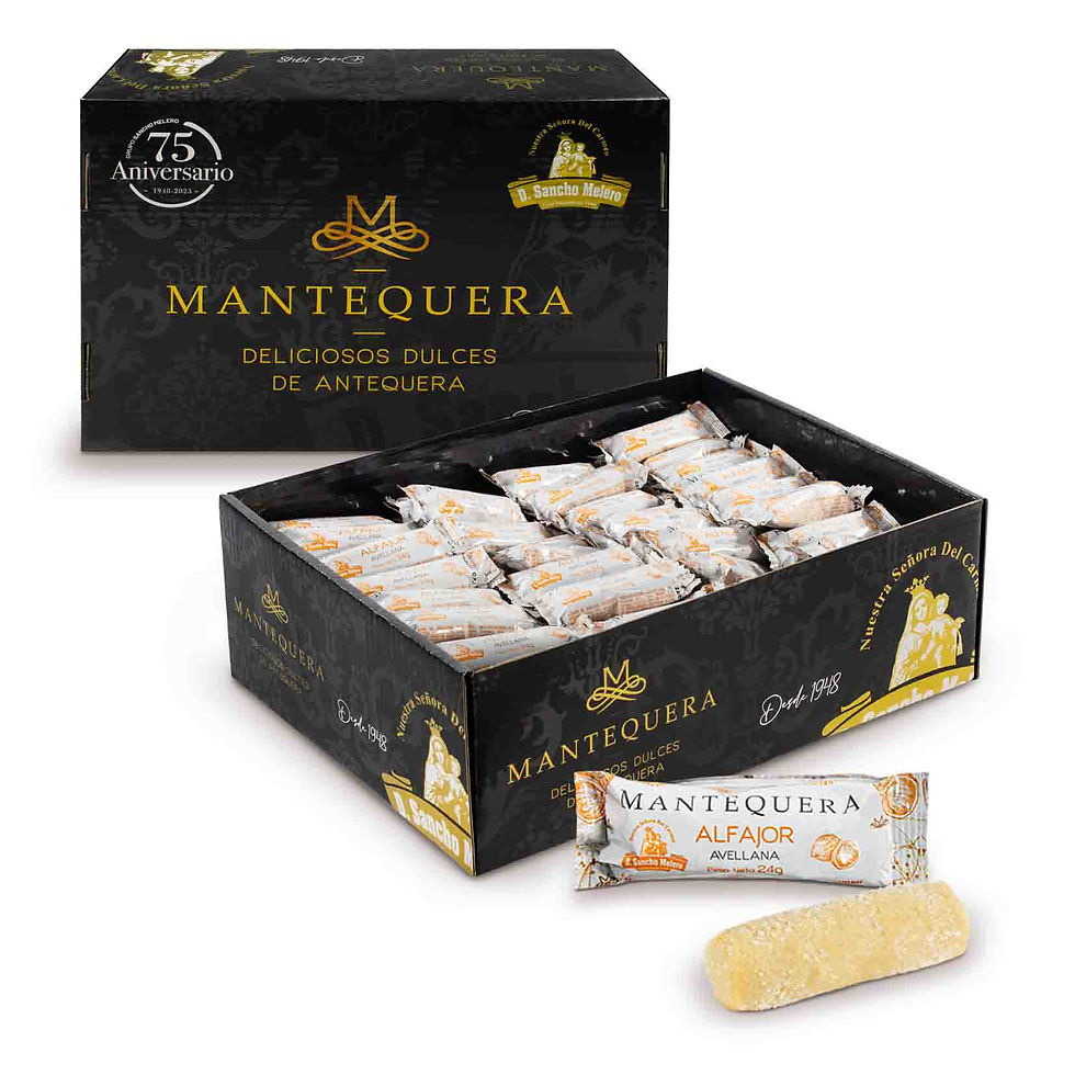 Alfajor 40% Avellana en caja granel de 4Kg.