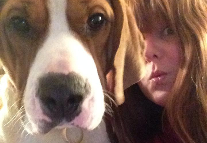 Katie Trinder and beagle