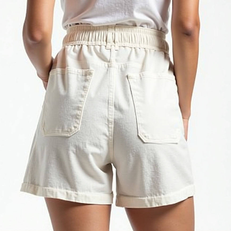 High Waisted Linen Shorts