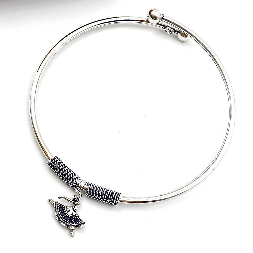 Dancing girl Oxidised Ring Pattern Design Kada Payal for Ladies, Shubh Jewellers