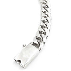 Premium Design Italian Finish Heavy Curb Pure Silver Bracelet For Men 84.79 gm