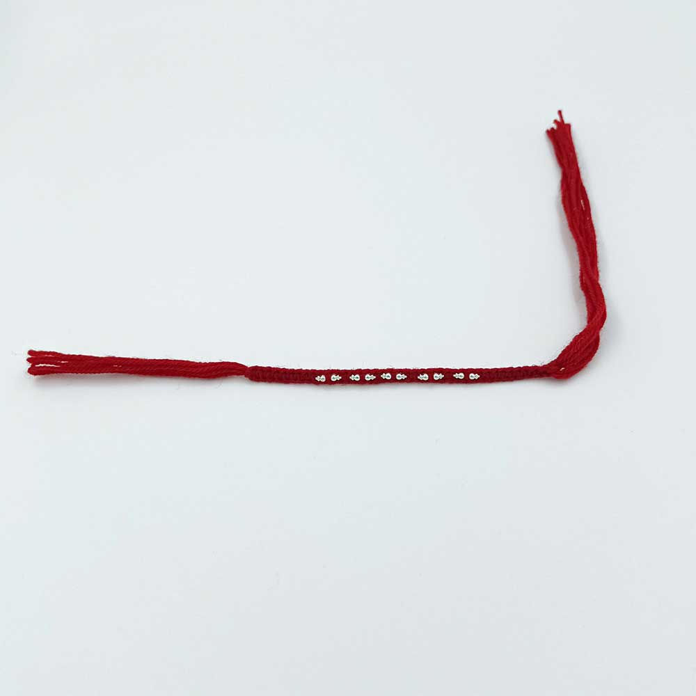 10 Set of Silver Moti Rakhi