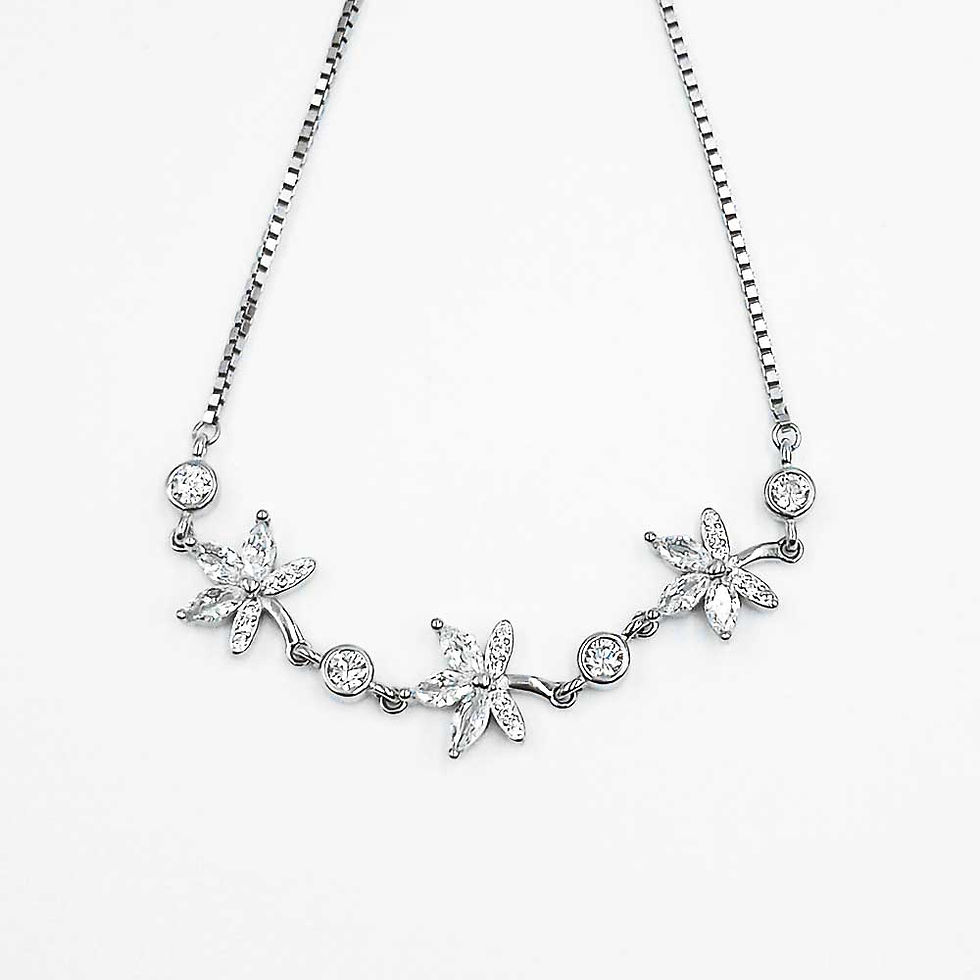 Multi Leaf Pattern Solitaire Stones Premium Bracelet for Girls, Gift for Girlfriend