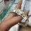 Thumbnail: V-Shape Fancy Checkbox Silver Kada for men, Shubh Jewellers