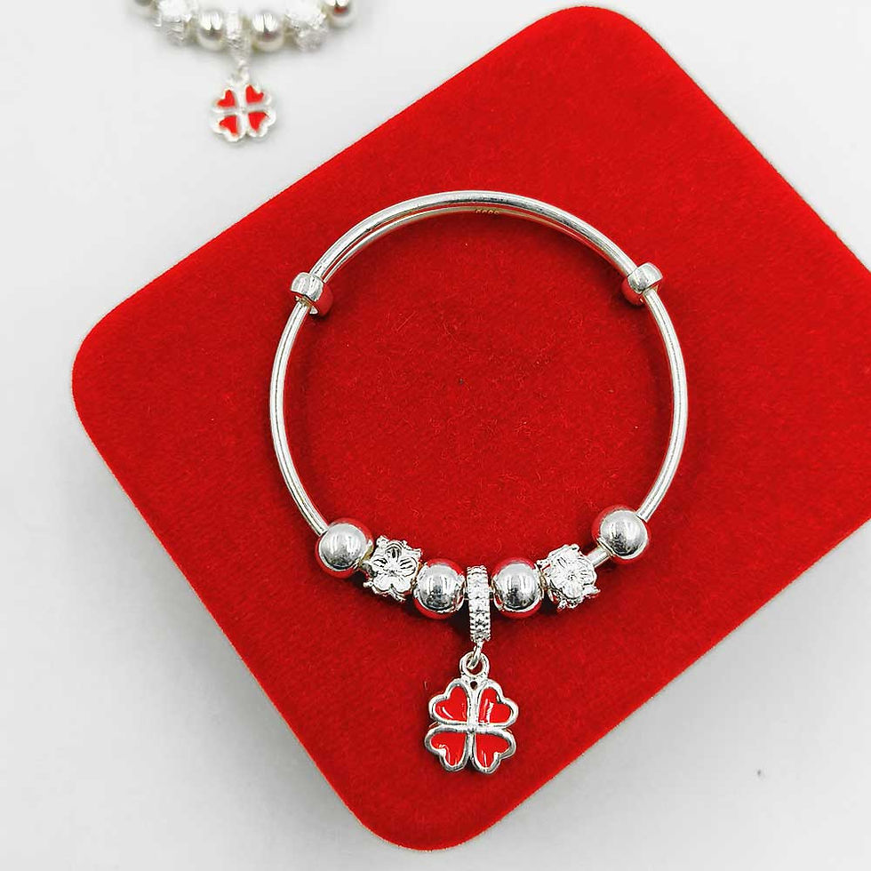 Flower Emanel Design Adjustable Small Size baby Bangle for New Born to 1 years