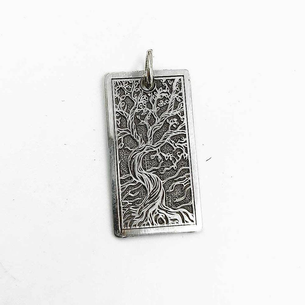Thumbnail: European Style Design Tree Pendant Lazer Cutting 2d Shubh Jewellers