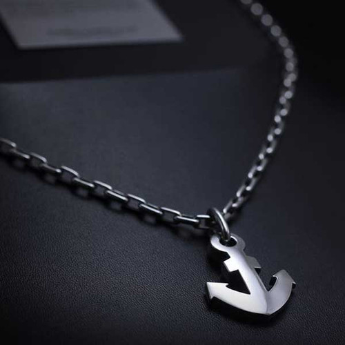 Anchor Chain Pure Silver Pendant Necklace | Buy Pure 925 Silver