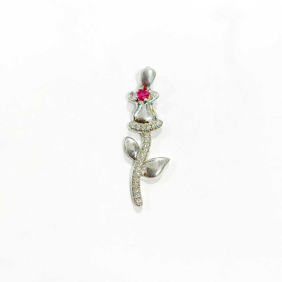 Rose Pure Silver Locket For Girls, Gifting