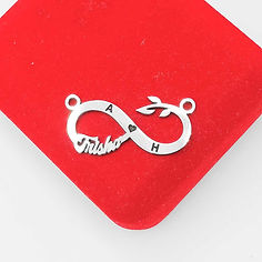 Customise Initial Name Pure Silver Pendant for women, Shubh Jewellers