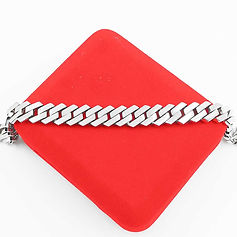 Premium Plain Cuban Fancy Cut Bracelet Design for men, Pure Silver 925 Hallmark