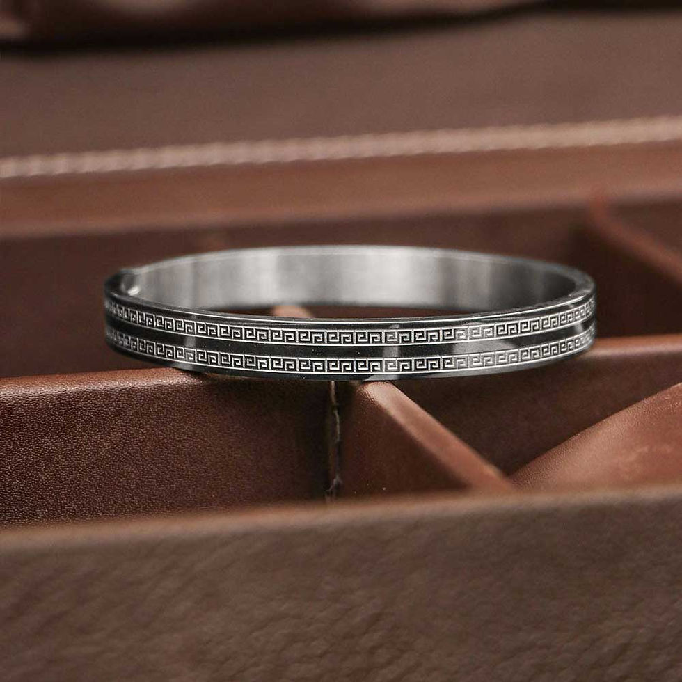 Double Sided Versace design, Higway Pure Silver Kada