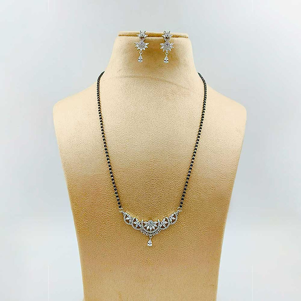 Flower-Pattern-Classic-Design-Pure-Silver-Mangalsuttra-for-women