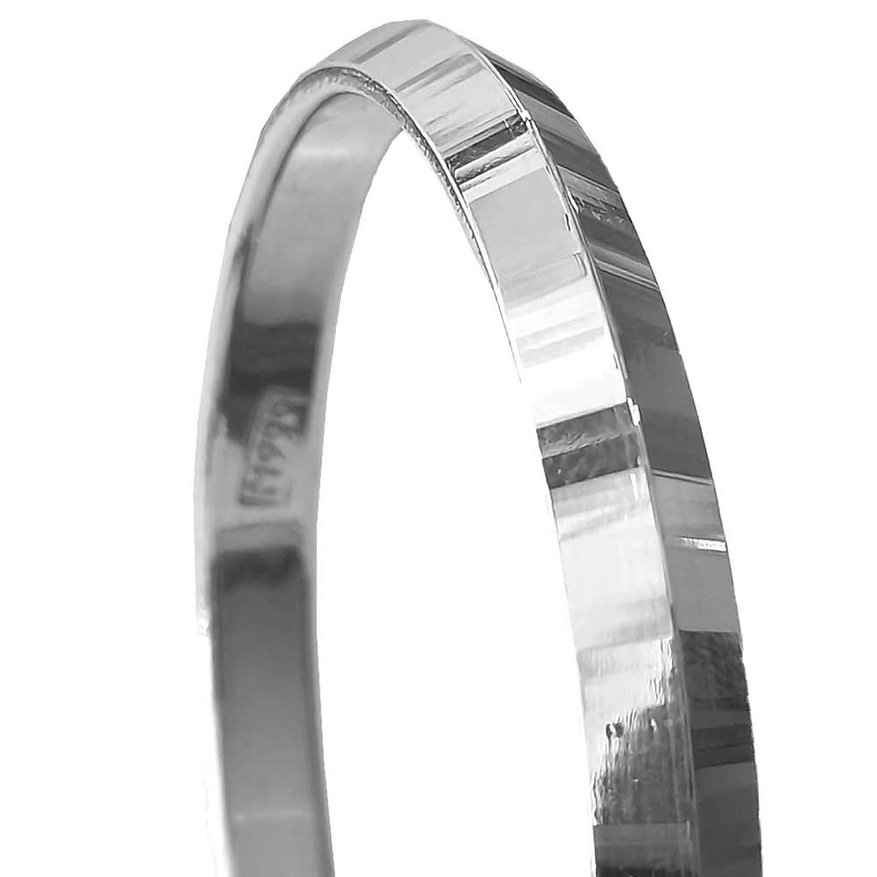 Thumbnail: Light weight V-Shape Simple Pure Silver Kada for Men, Shubh Jewellers