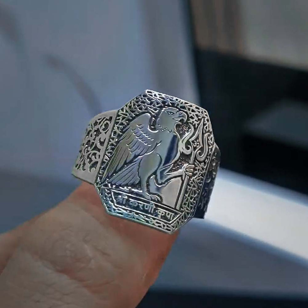 Shree Karni Kripa Deshnok Mata Pure Silver Eagle Design Ring for women & men